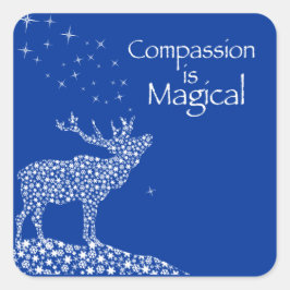 Compassie is Magisch Vierkante Sticker