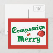 Compassie is prettig kerstfeest feestdagenkaart (Voorkant / Achterkant)