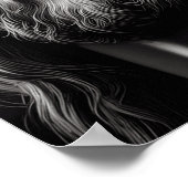 Compassie van de Verlosser in zwart-wit Poster (Hoek)