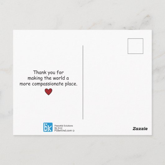 Compassion Pass It On_ Carte Postale (Dos)