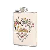 Compassionate Librarian – Floral Heart Design Heupfles (Links)