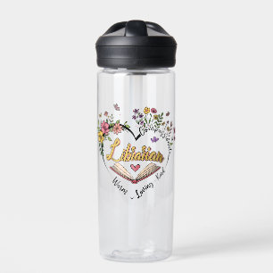Compassionate Librarian – Floral Heart Design Waterfles
