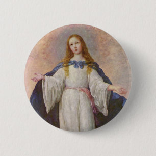 Compassionate Mary-toets Ronde Button 5,7 Cm