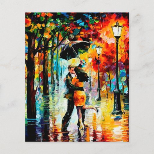 Compassionate Midnight Kiss | Decoratieve kunst Flyer (Voorkant)