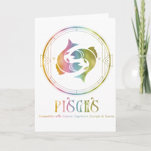 Compatibilité Poissons Carte de voeux Anniversaire (Devant)
