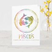 Compatibilité Poissons Carte de voeux Anniversaire (Fleur jaune)