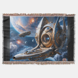 Compellious Galactic Cruiser Al Art beroemd gemaak Deken