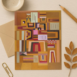 Compensatie, door Kandinsky geïnspireerde geometri Briefkaart