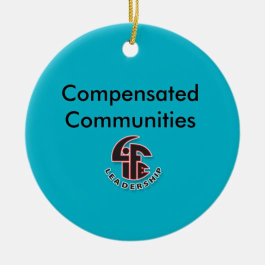 Compenserende kerstversiering keramisch ornament (Voorkant)