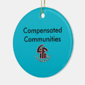 Compenserende kerstversiering keramisch ornament (Links)