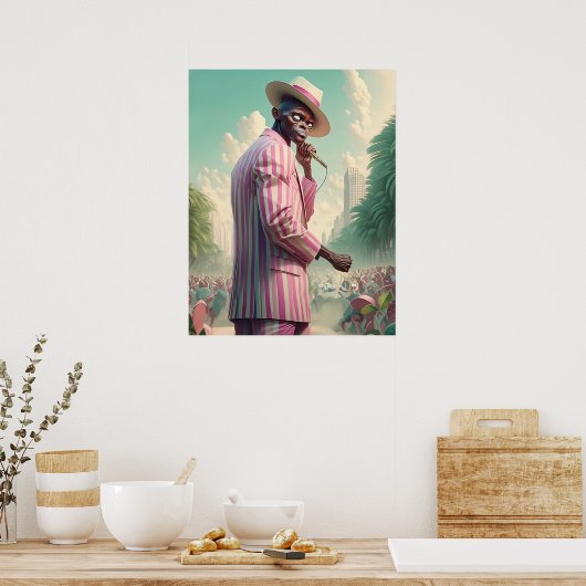 Compère - Poster d'art surréaliste (Cuisine)