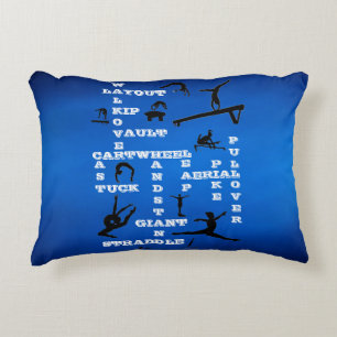Compétences en gymnastique Mots-croisés Coussin bl