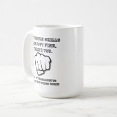 Compétences humaines Drôle Mug (Devant gauche)