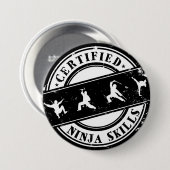 Compétences Ninja Certifiées Badge Drôle pour les  (Devant & derrière)