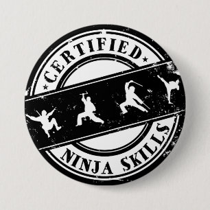 Compétences Ninja Certifiées Badge Drôle pour les 
