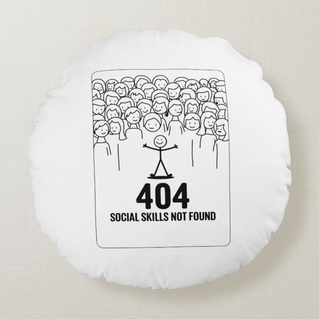 Compétences sociales introuvables - Coussin rond a (Devant)