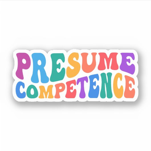 Competentie veronderstellen, bewustzijn bij autism sticker (Voorkant)