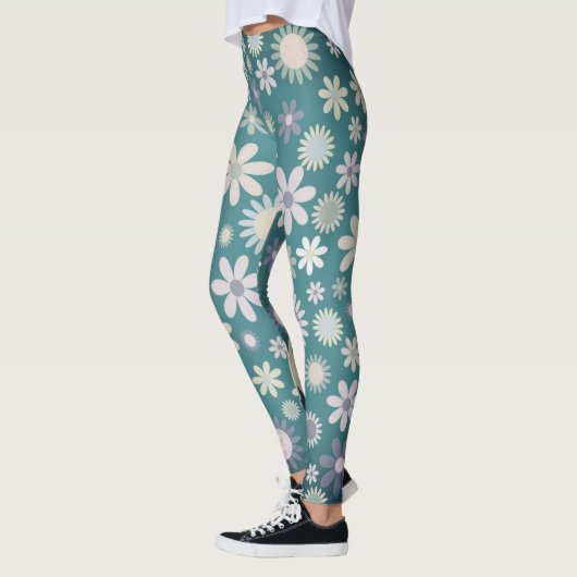 Compiler les Leggings de Hipster Flower Imprimer V (Gauche)