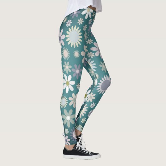 Compiler les Leggings de Hipster Flower Imprimer V (Droite)