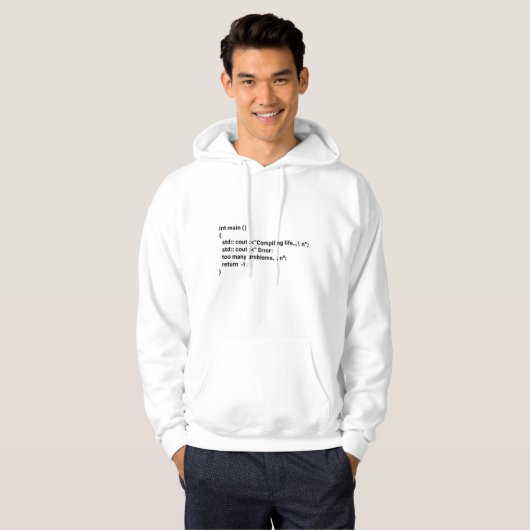 Compiling Life Error Funny Programmer Code Design Hoodie (Voorkant volledig)