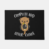 Complete en Otter Chaos Funny Cute Zee Otter Pun Deurmat (Voorkant)