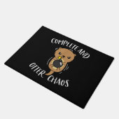 Complete en Otter Chaos Funny Cute Zee Otter Pun Deurmat (Schuin)