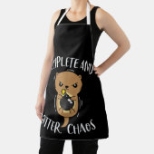Complete en Otter Chaos Funny Cute Zee Otter Pun Schort (Insitu)