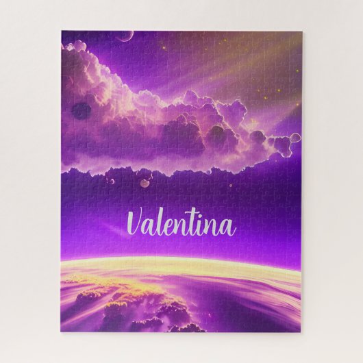 Complete Fantasy Paars en Violet Fun Galaxy Legpuzzel (Verticaal)