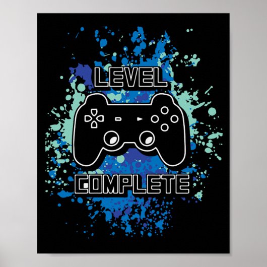 Complete gamers gamespelletjes op niveau poster (Voorkant)