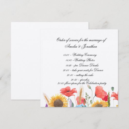 Completely Customisable Program/ Order of servie Programma (Voorkant / Achterkant)