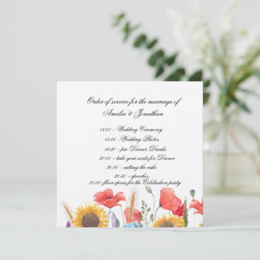 Completely Customisable Program/ Order of servie Programma (Staand voorkant)