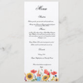 Completely Customisable Wedding Menu (Voorkant)