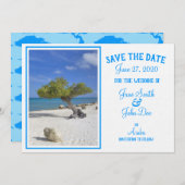 Completely Editable Save the Date Aruba Divi Tree Kaart (Voorkant / Achterkant)