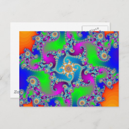 Complex Fractal Pattern: Briefkaart (Voorkant / Achterkant)
