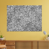 Complex netwerk - zwart en wit canvas afdruk (Insitu (Woonkamer))