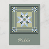 Complex Star-patch in groen en blauw Briefkaart (Voorkant)