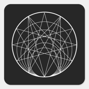 Complexe cirkel heilige geometrie vierkante sticker