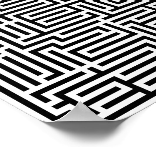 Complexe computergestuurde tekengrootte poster (Hoek)