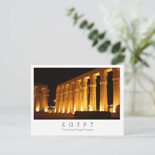 Complexe du temple de Karnak, Egypte, Carte postal (Debout devant)