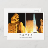 Complexe du temple de Karnak, Egypte, Carte postal (Devant / Derrière)