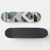 Complexe geometrische vormen in grijs skateboard (Horizontaal)