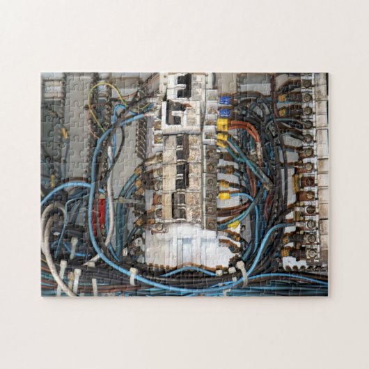 Complexe industriële bedrading puzzel uitdaging legpuzzel (Horizontaal)