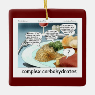 Complexe Koolhydraten Filosofie Foodie Strip Keramisch Ornament