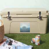 Complexe mesh achtergrond in blauw sticker (Koeler)