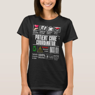 Complexe patiëntencoördinator tekent koffie t-shirt