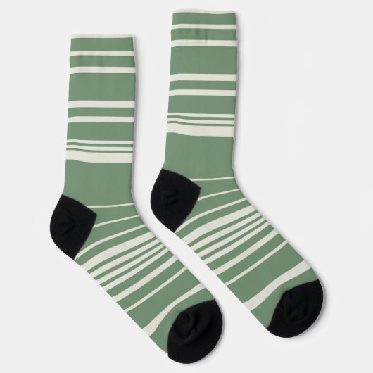 Complexe strepen in groen sokken (Rechts)