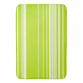 Complexe strepen in limoengroen en wit badmat (Voorkant Verticaal)