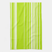 Complexe strepen in limoengroen en wit theedoek (Verticaal)