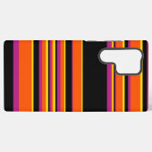 Complexe strepen - zwart, roze, Oranje en geel Samsung Galaxy Hoesje (Achterkant horizontaal)