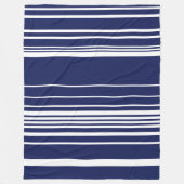 Complexe stripes - blauw fleece deken (Voorkant)